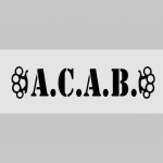  A.C.A.B. pánske červenobiele tričko s modrým logom 100%bavlna značka Fruit of The Loom (viacero motívov na výber)